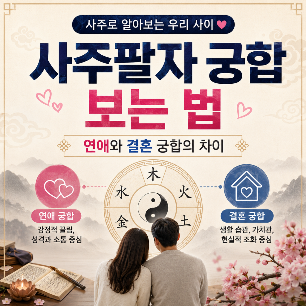 사주팔자 궁합 보는 법과 연애 결혼 궁합의 차이